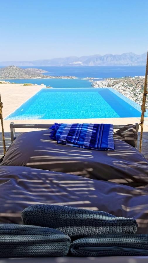 Villa Estee, Luxury Villa With Private Infinity Pool And Jacuzzi Elounda Exterior foto