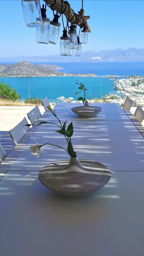 Villa Estee, Luxury Villa With Private Infinity Pool And Jacuzzi Elounda Exterior foto