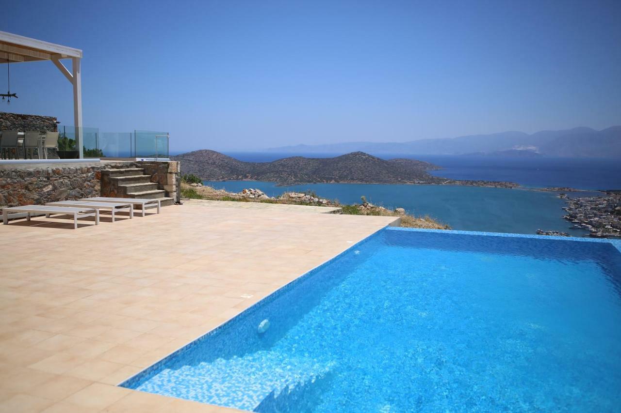 Villa Estee, Luxury Villa With Private Infinity Pool And Jacuzzi Elounda Exterior foto