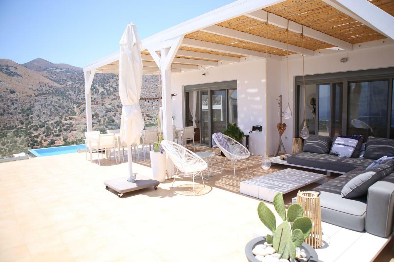 Villa Estee, Luxury Villa With Private Infinity Pool And Jacuzzi Elounda Exterior foto
